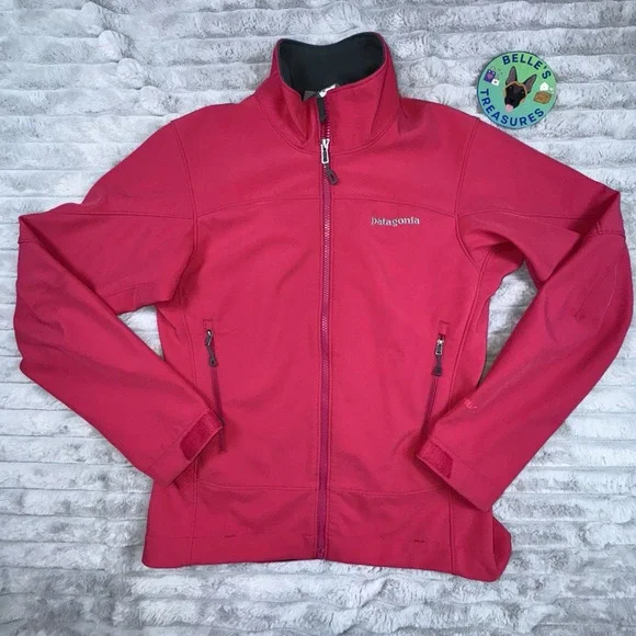 Patagonia‎ Women's Small Adze Jacket Windproof Softshell Fleece Lined Pink - Picture 2 of 11
